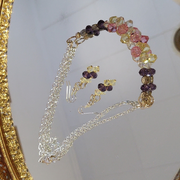 Crystal Choker Necklace and Earring Set - Picture 9 of 9